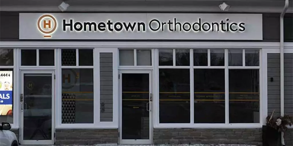 healthcare signage on HomeTown Orthodonties