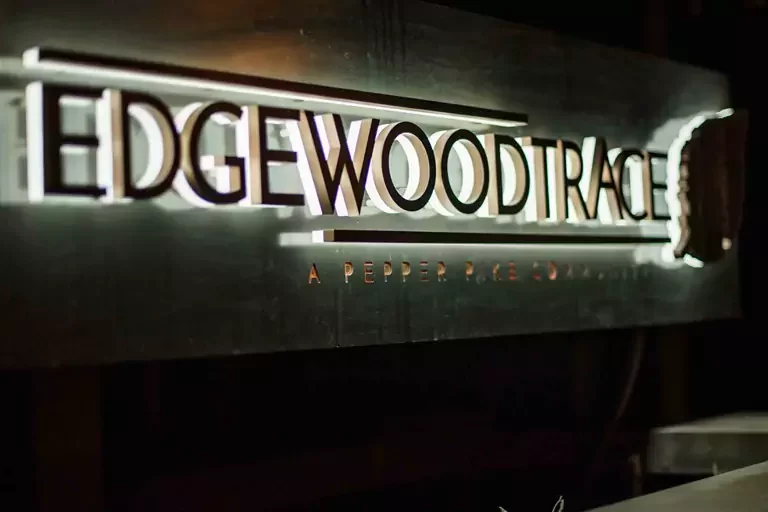 Illuminated channel letter sign of EdgeWood