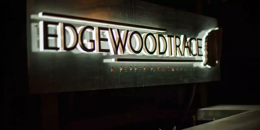 Illuminated channel letter sign of EdgeWood