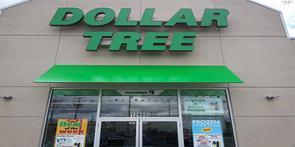 Channel Letters and Awnings for Franchise Store of Dollar tree by BlinkSigns