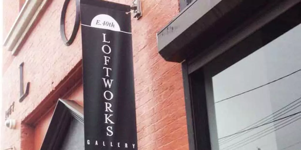 Loftworks exterior banner sign