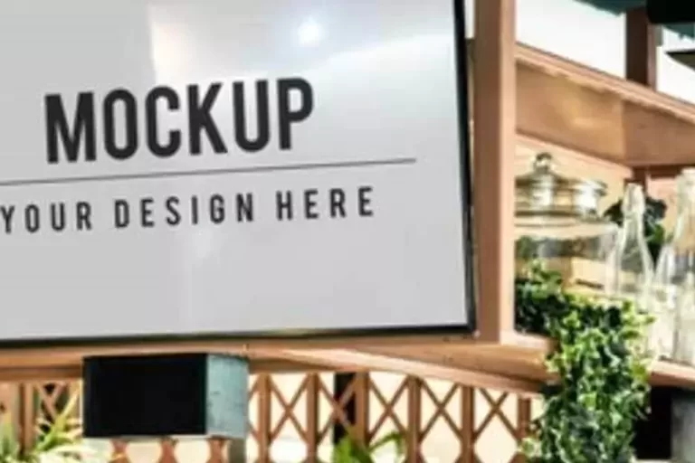 digital signage mockup board