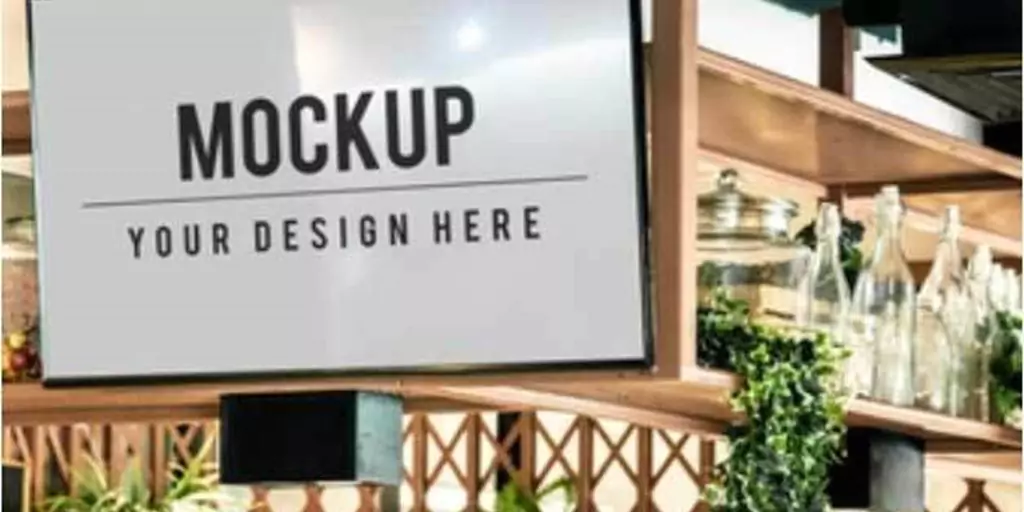 digital signage mockup board