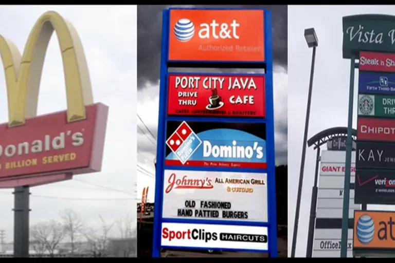 Custom pylon and pole signs in Cleveland by BlinkSigns.