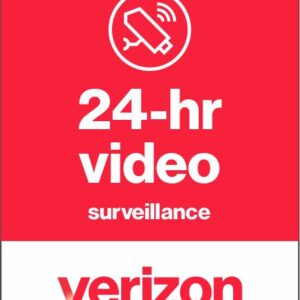 24-hours Video Surveillance Verizon Parking Sign